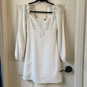 White Off Shoulder Mini Dress
